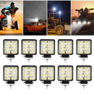  PICAA phare de travail led, 3 Pouces 40W Blanc LED Barre de  Lumière de Travail, Hors Route Conduite Lumière Spot Inondation Combo Feux  de brouillard pour Jeep Camion ATV SUV