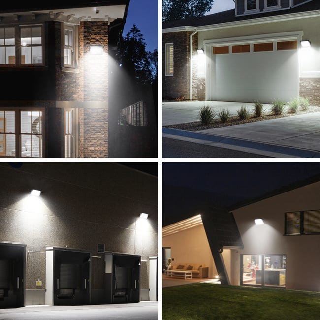 Focos para exteriores, luces de proyector de pared exterior de edificios al  aire libre, focos de haz estrecho, focos de iluminación remota para