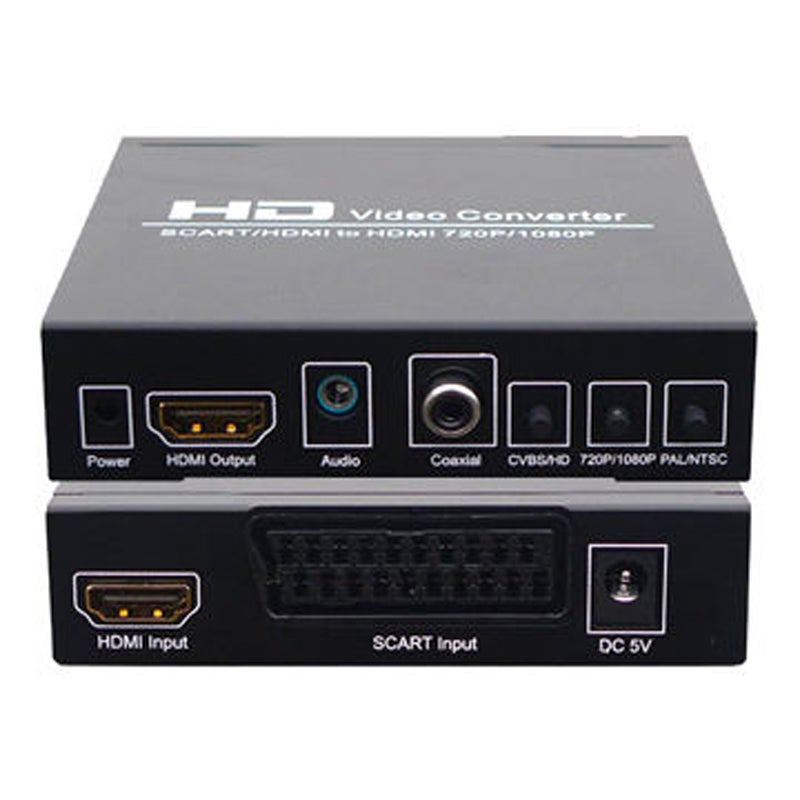 AdroitGoods Adaptateur péritel vers HDMI - Avec câble d'alimentation -  Convertisseur - 1080P Full HD