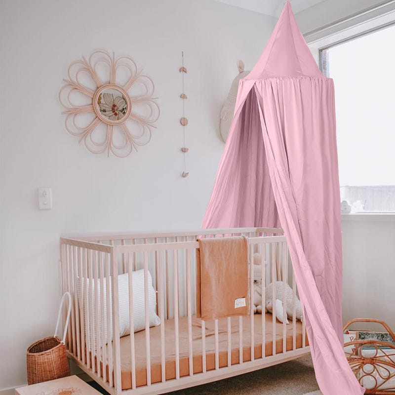 Ciel de lit bébé avec support, Moustiquaire pour lit bébé.Moustiquaire de  lit à baldaquin pour enfant