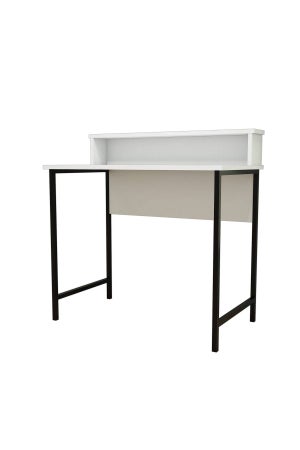 Bureau Wiltz Métal Or et Bois Blanc