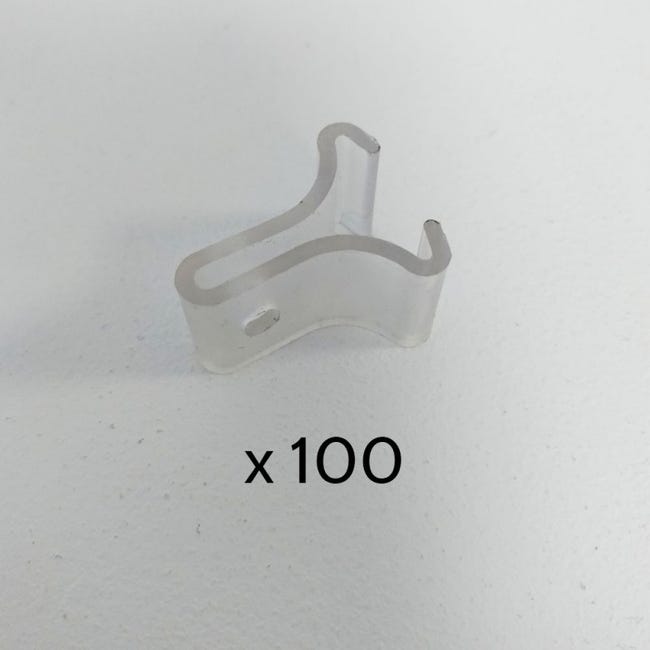 Crochet double pour mur à lamelles 100 - 400 mm