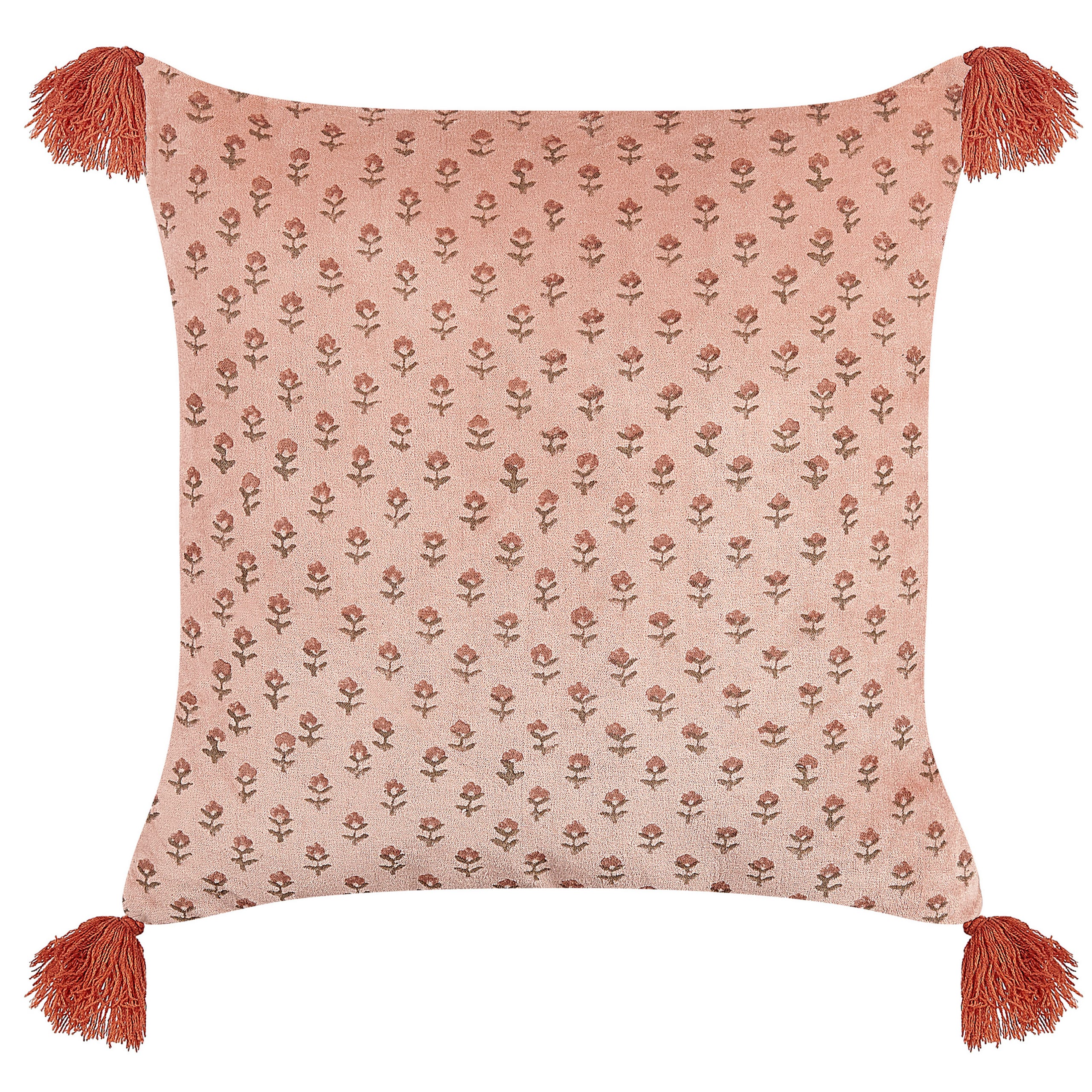 Cuscino velluto rosa 45 x 45 cm LARKSPUR