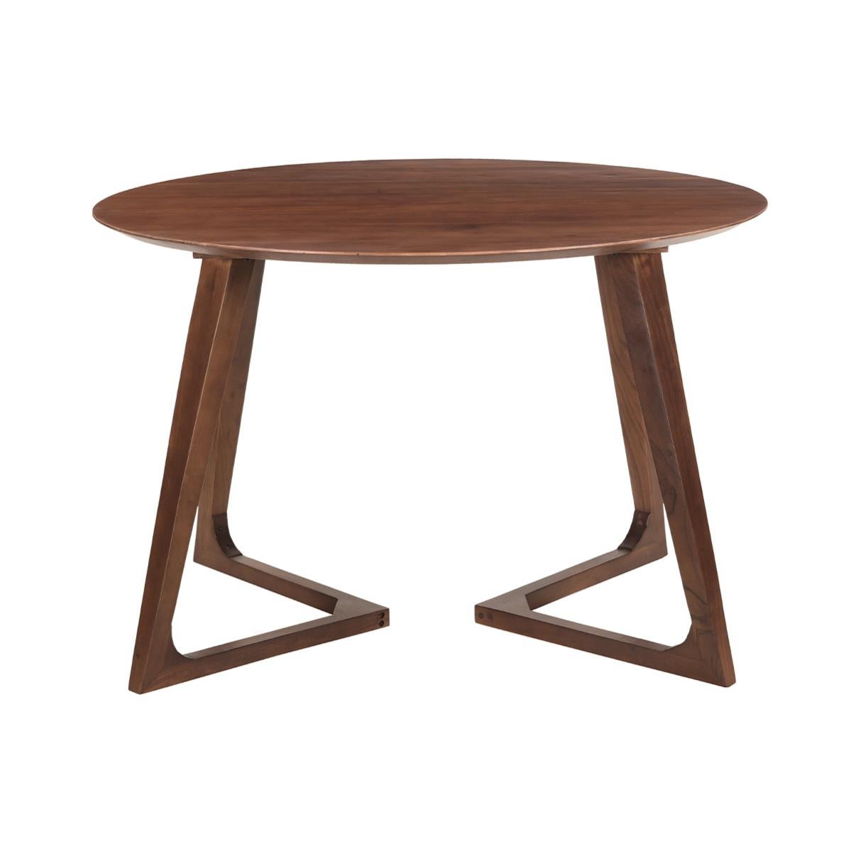Table design ronde en bois massif L115 cm BANDOL | Leroy Merlin