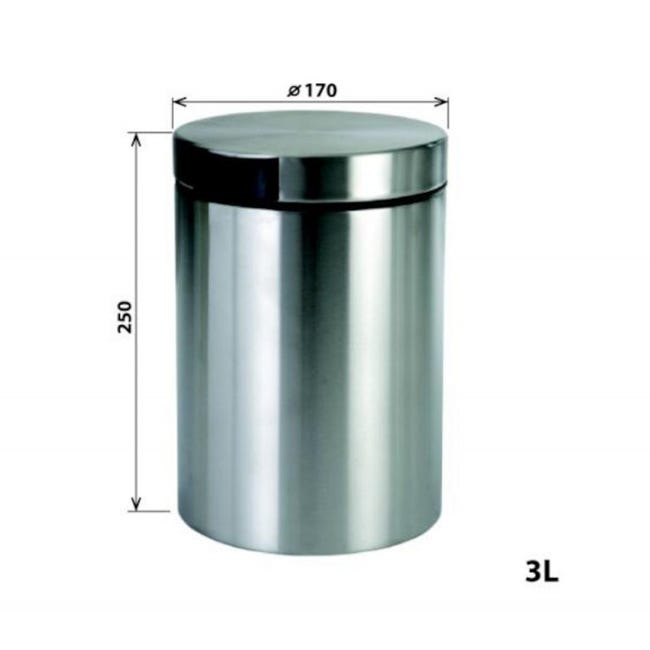 ARREGUI Basic CR304-B Cubo de basura y reciclaje de acero de 3 cubos, mueble  de reciclaje, 3 x 17 L (51 L), gris oscuro antracita
