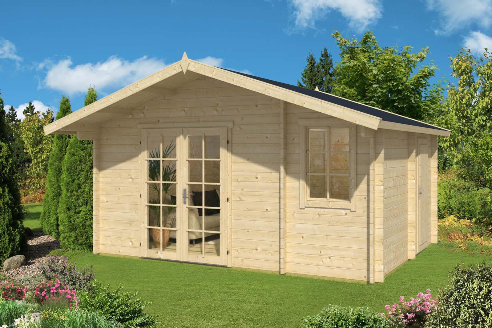 Abri de jardin Jersey ISO Alpholz, 5.1x4.7m dim. ext. (cas échéant incl