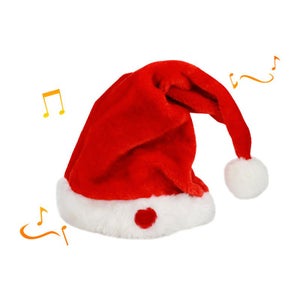 Bonnet du père Noël rockeur + musique dansant chantant Noël Saint [lux.pro]