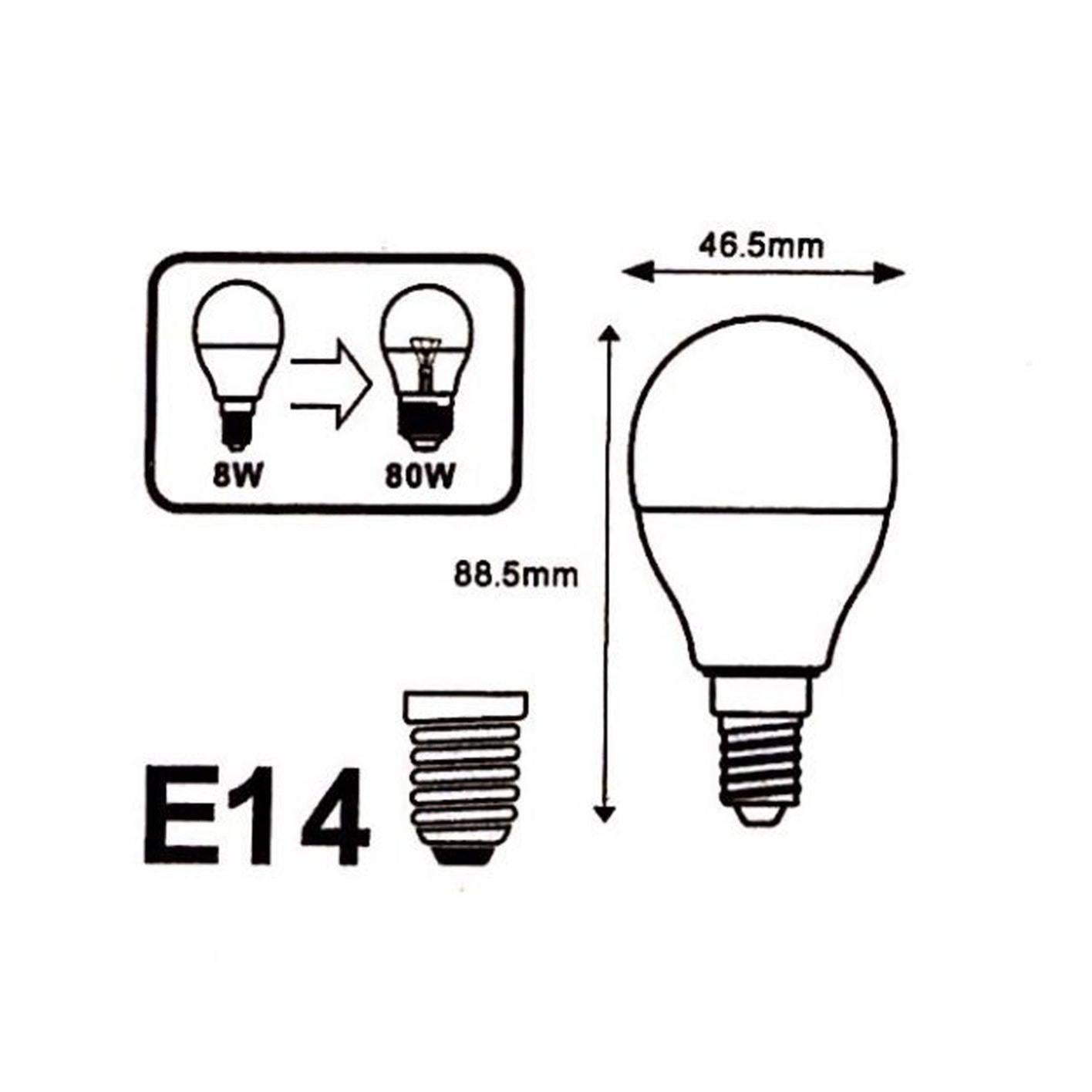 Ampoule E14 LED 6W 220V G45 Dimmable Unité / Blanc Froid 6000K 8000K SILUMEN Leroy Merlin