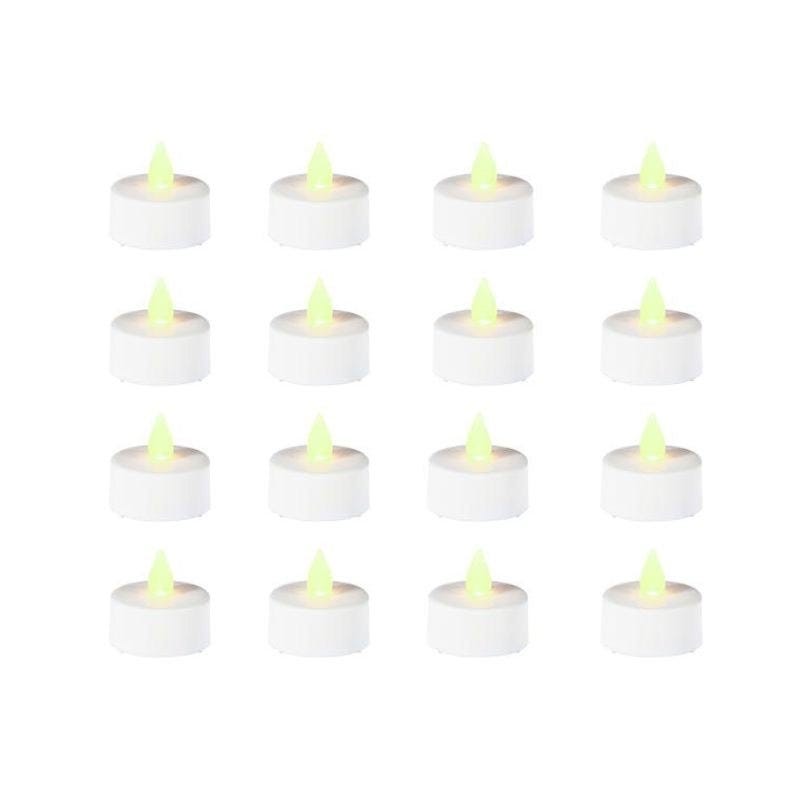 Lot de 10 lampions bougies chauffe-plat LED submersibles blanc