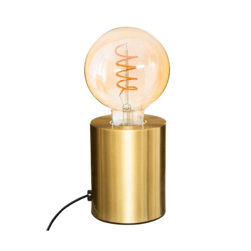 Lampe de Chevet Ampoule avec Socle en Métal - Doré - SILUMEN