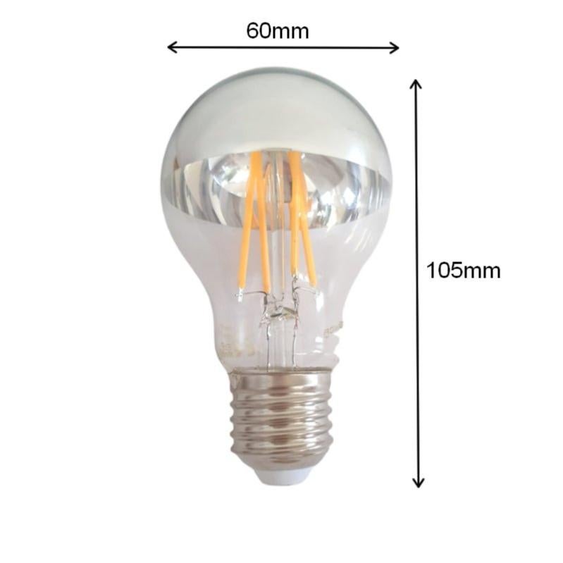 Ampoule E27 LED Filament 7W A60 Avec Reflet Blanc Chaud 2300K 3500K