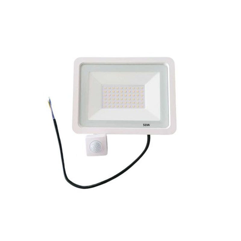 Projecteur extérieur LED plat 50W 3000°K - Blanc • MMElectricité