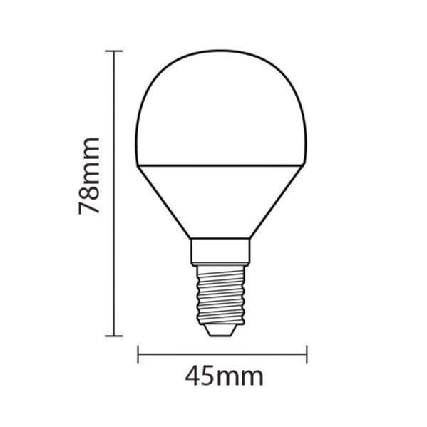 Ampoule E14 LED 6W 220V G45 240° Unité / Blanc Neutre 4200k 5500k SILUMEN Leroy Merlin