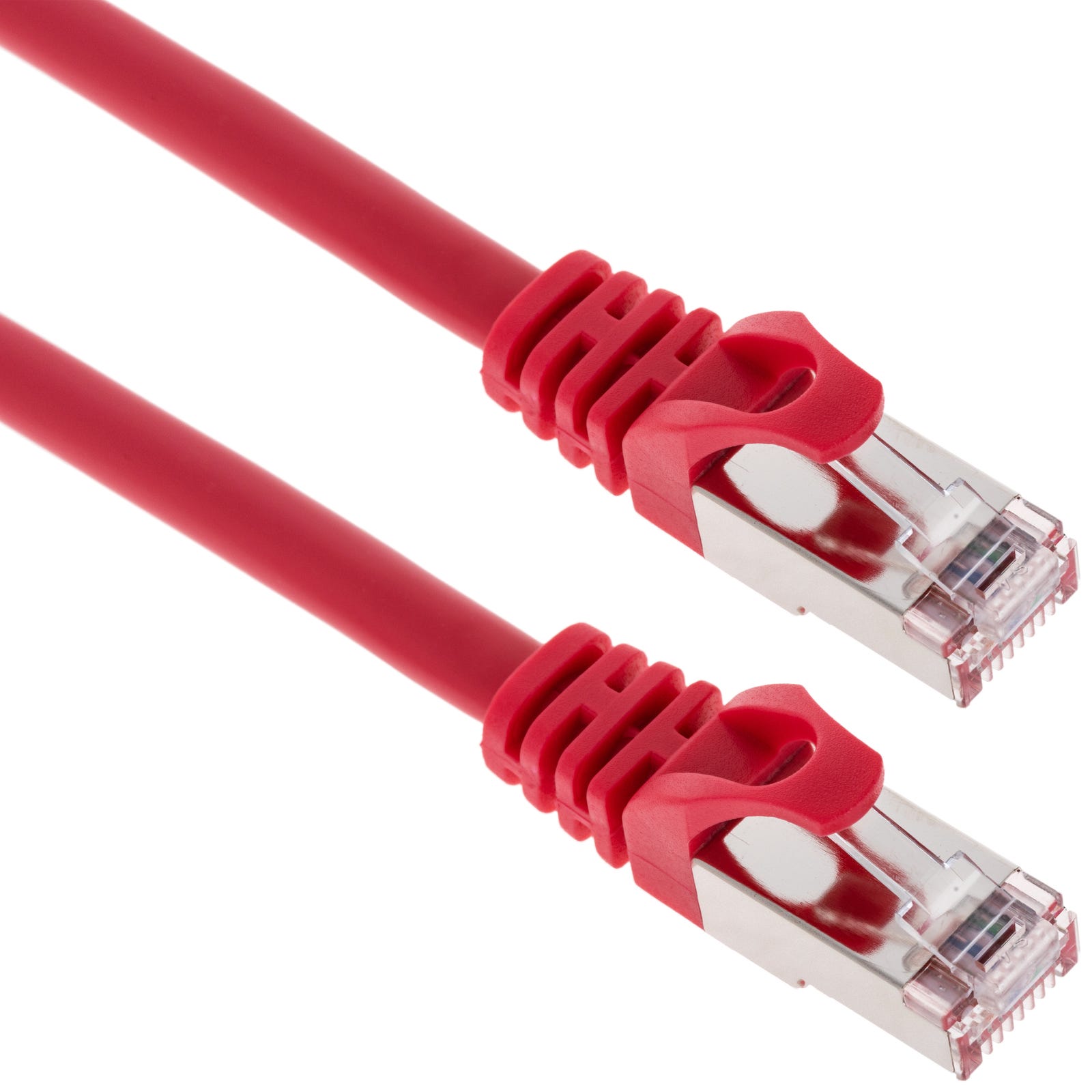 Câble réseau Ethernet LAN FTP RJ45 Cat.6a rouge 3m