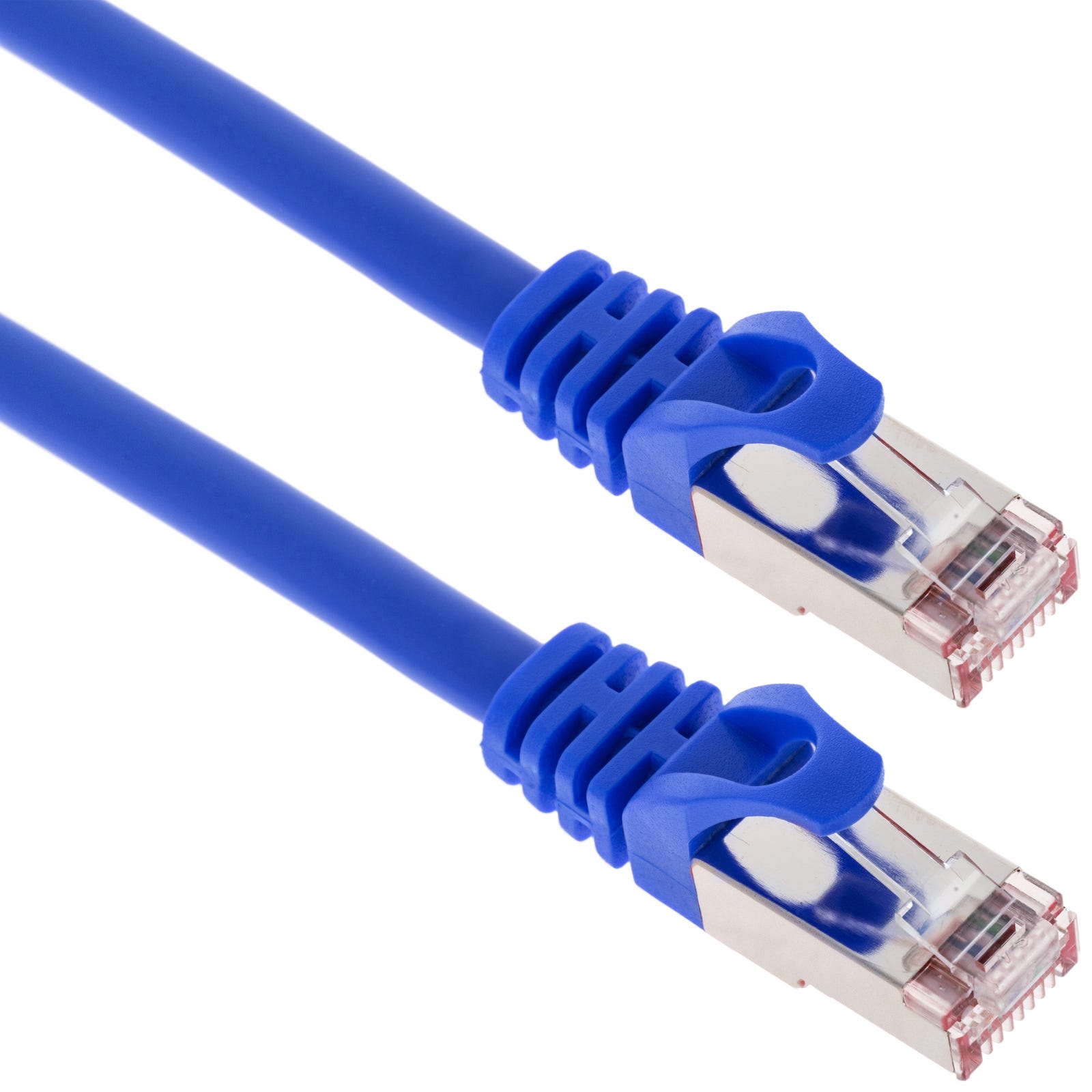 Câble réseau Ethernet LAN FTP RJ45 Cat.6a bleu 50cm