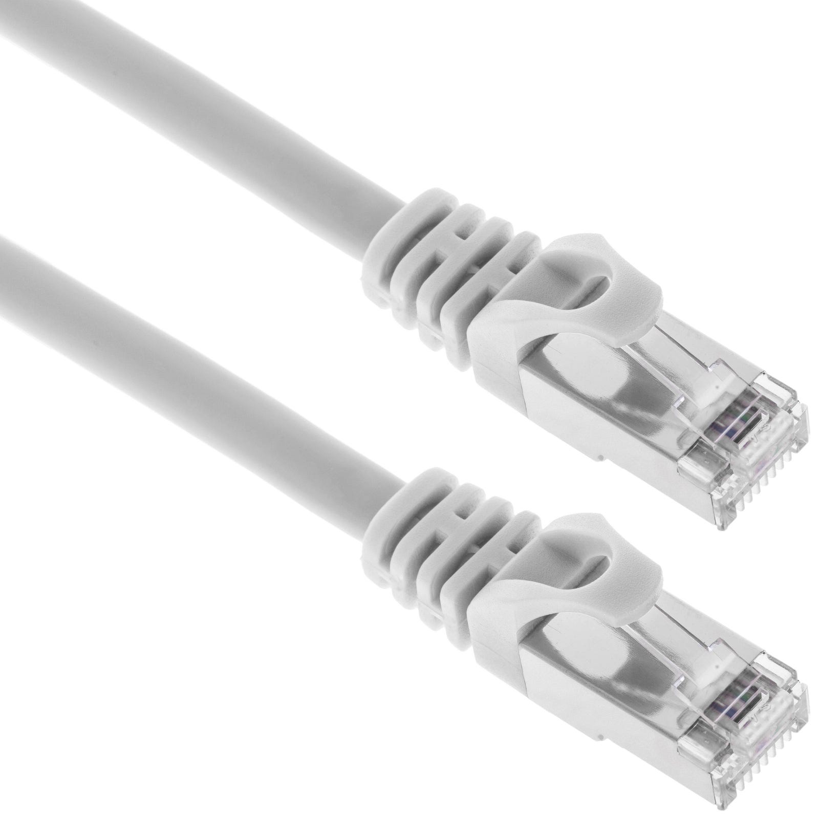 Cable de red ethernet 10 metros LAN SFTP RJ45 Cat.7 blanco