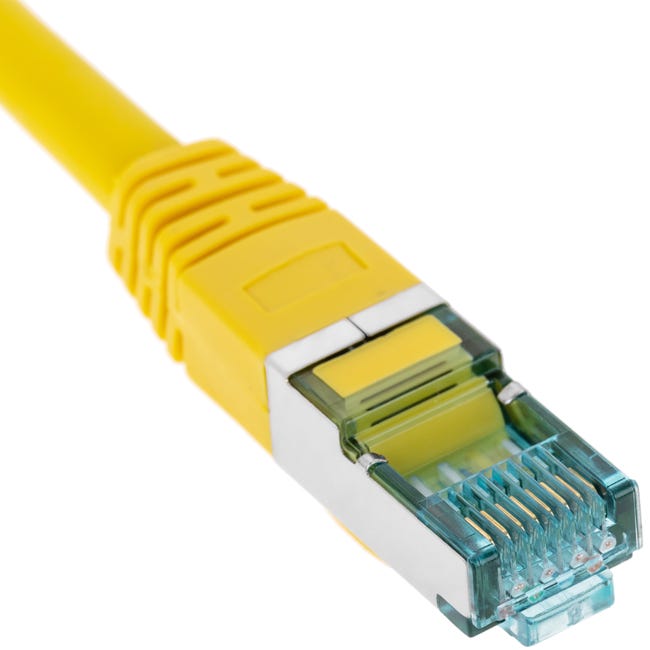Câble réseau Ethernet 1m LAN SFTP LAN RJ45 Cat. 7 Jaune