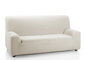 Funda cubre sofá 2 plazas lazos protector liso 120-180 cm beige ROYALE  LAZOS