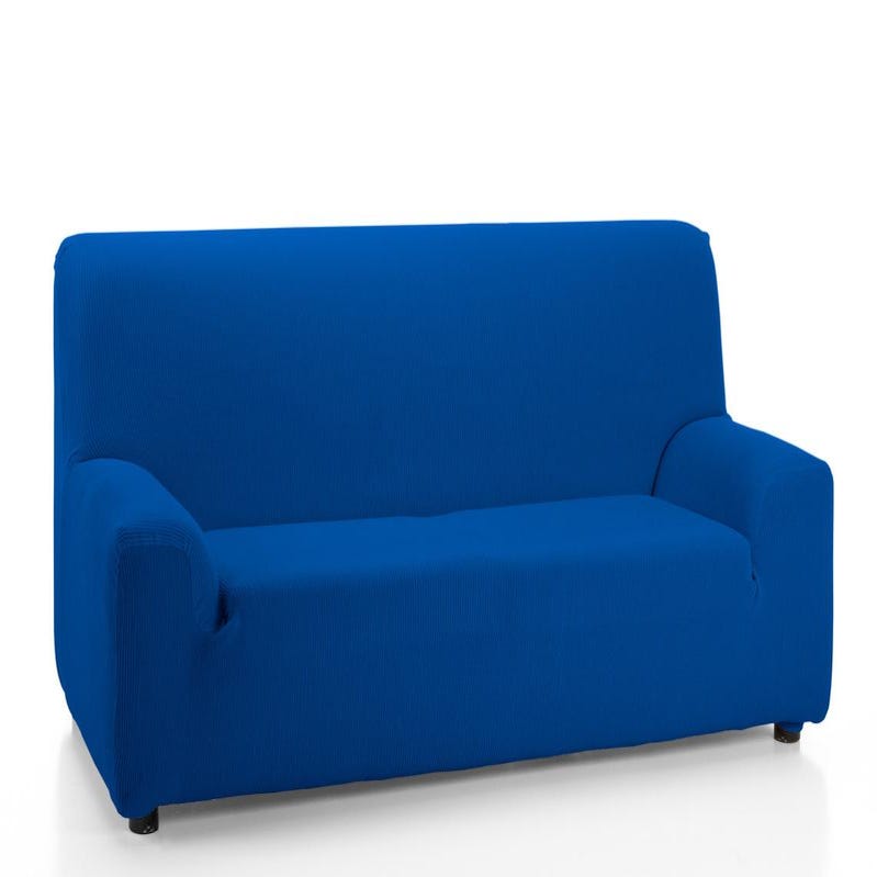 Funda sofá elástica Edir azul 2 plazas