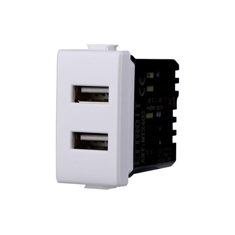 Doppio Caricatore USB Da Muro BTicino Matix - 2 Porte USB 5V/2.1A, Bianco, Per Prese Con Standard Matix - Foto 6