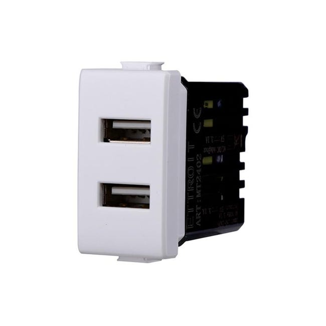 Doppio Caricatore USB Da Muro BTicino Matix - 2 Porte USB 5V/2.1A, Bianco, Per Prese Con Standard Matix - Foto 6