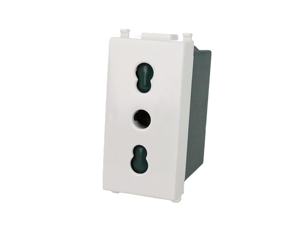 Sandasdon bivalente bivalento 2p + t 10 / 16a socket blanc compatible ...