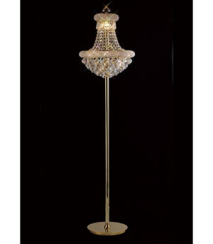 Lampadaire Atla 4 Ampoules doré/cristal