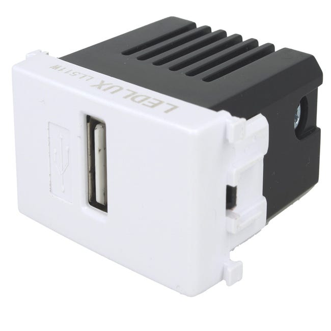 Modulo Caricatore USB 5V 2,1A Compatibile Con Placca Vimar Plana