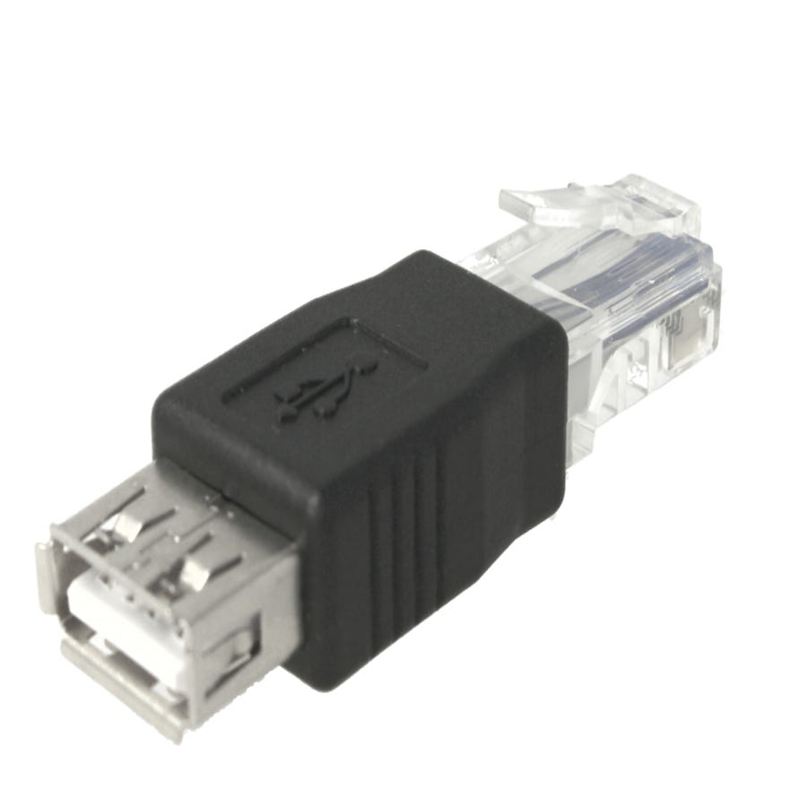 Convertitore Adattatore da USB Femmina a Ethernet RJ45 8P8C Maschio