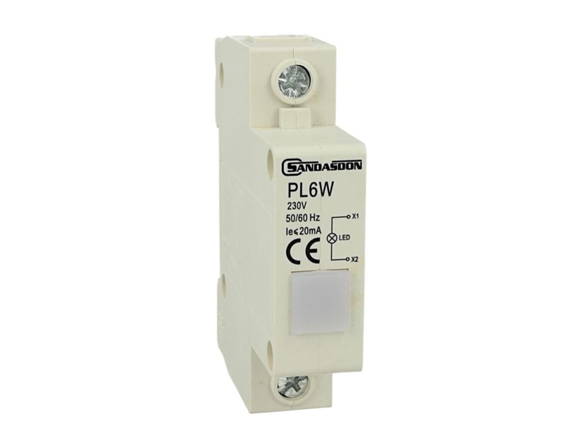 Spia LED Per Quadro Elettrico – Indicatore Di Guida DIN Modulare 230V AC/DC – JD9-H1D (Rosso)