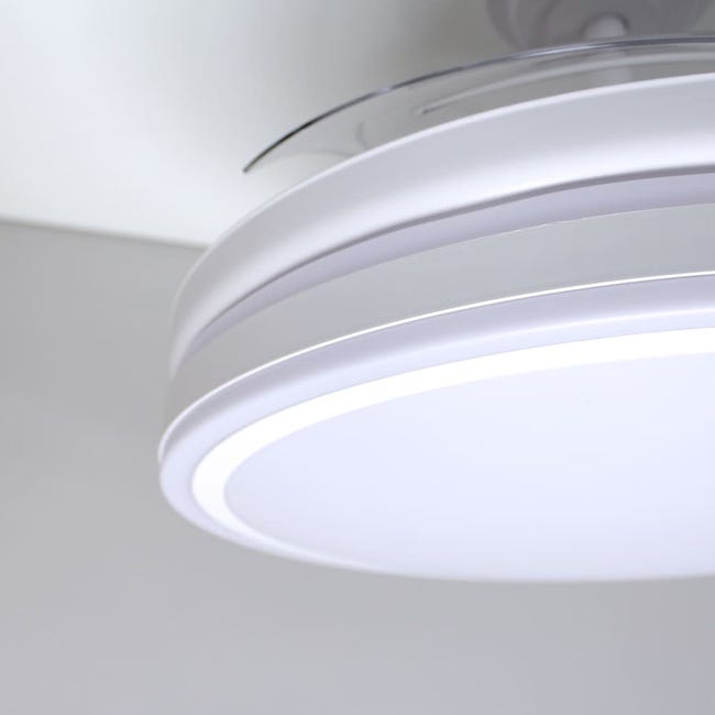 Ventilador de techo LED silencioso con aspas retráctiles Perla