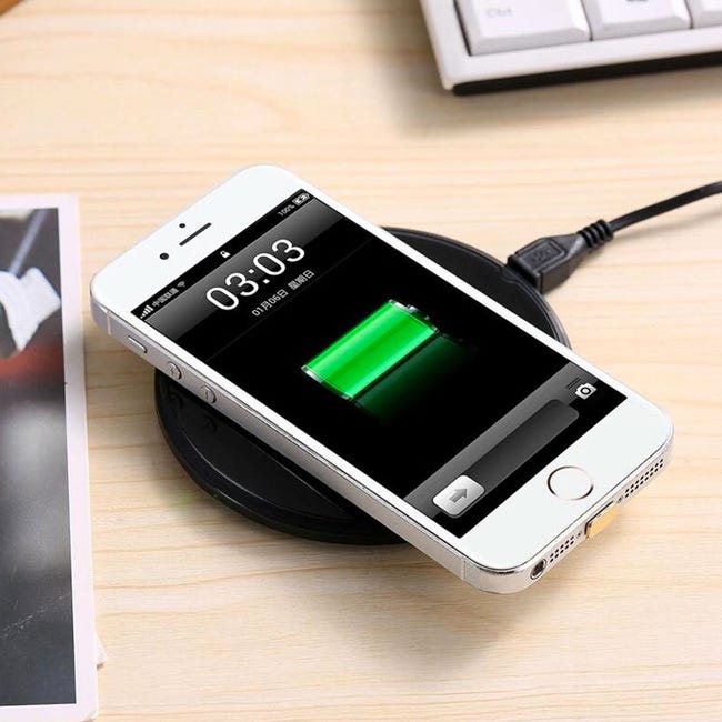 SHOP-STORY - Wireless Charger Black iPhone : Chargeur sans fil à induction  + Récepteur