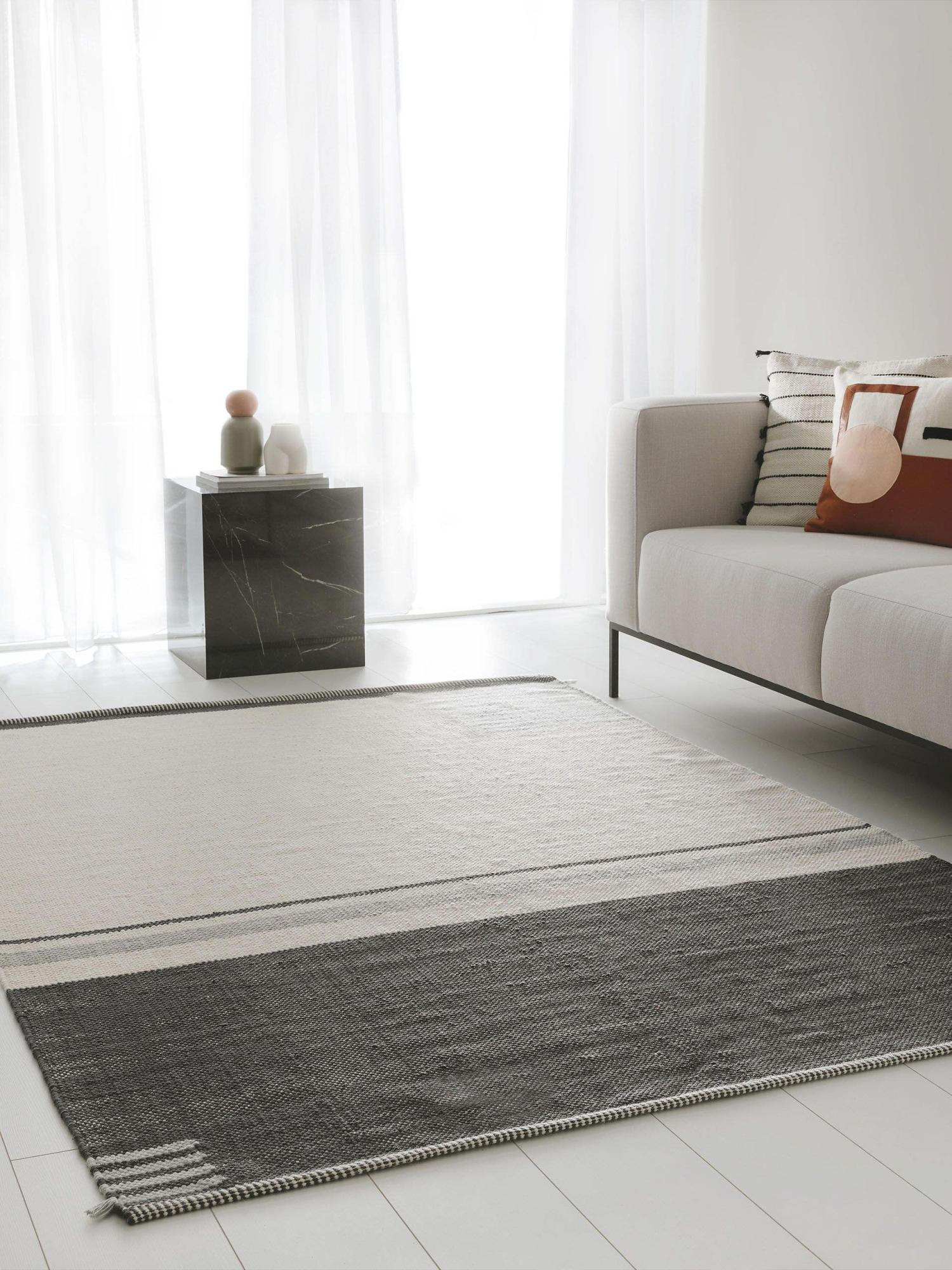 BENUTA - Tapis tissé à plat gris 120x170 cm | Leroy Merlin