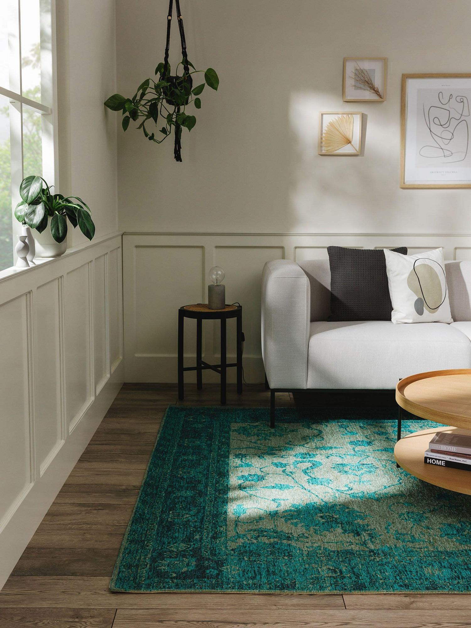 BENUTA Tappeto a tessitura piatta turchese 100x160 cm Leroy Merlin