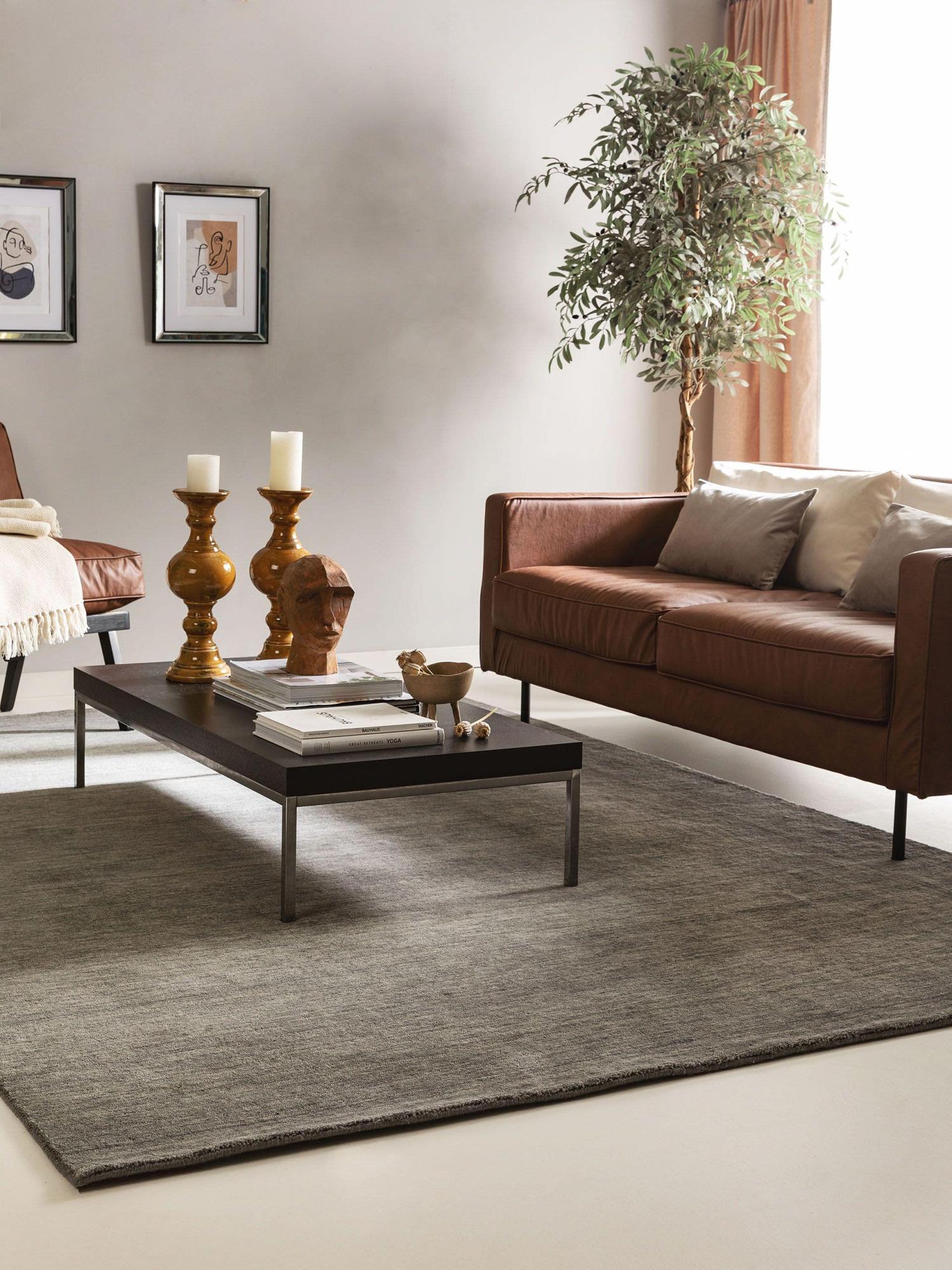 BENUTA - Tapis de laine gris 300x400 cm | Leroy Merlin