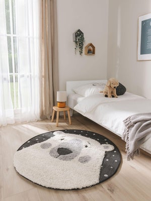 PALVIT Tappeto rotondo, 120 x 120 cm, grande, per soggiorno, cucina, camera  da letto, con fondo antiscivolo, piccolo e morbido tappetino a pelo lungo