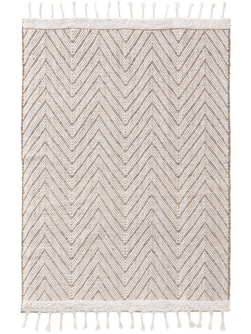 BENUTA - Tappeto di lana crema 120x170 cm