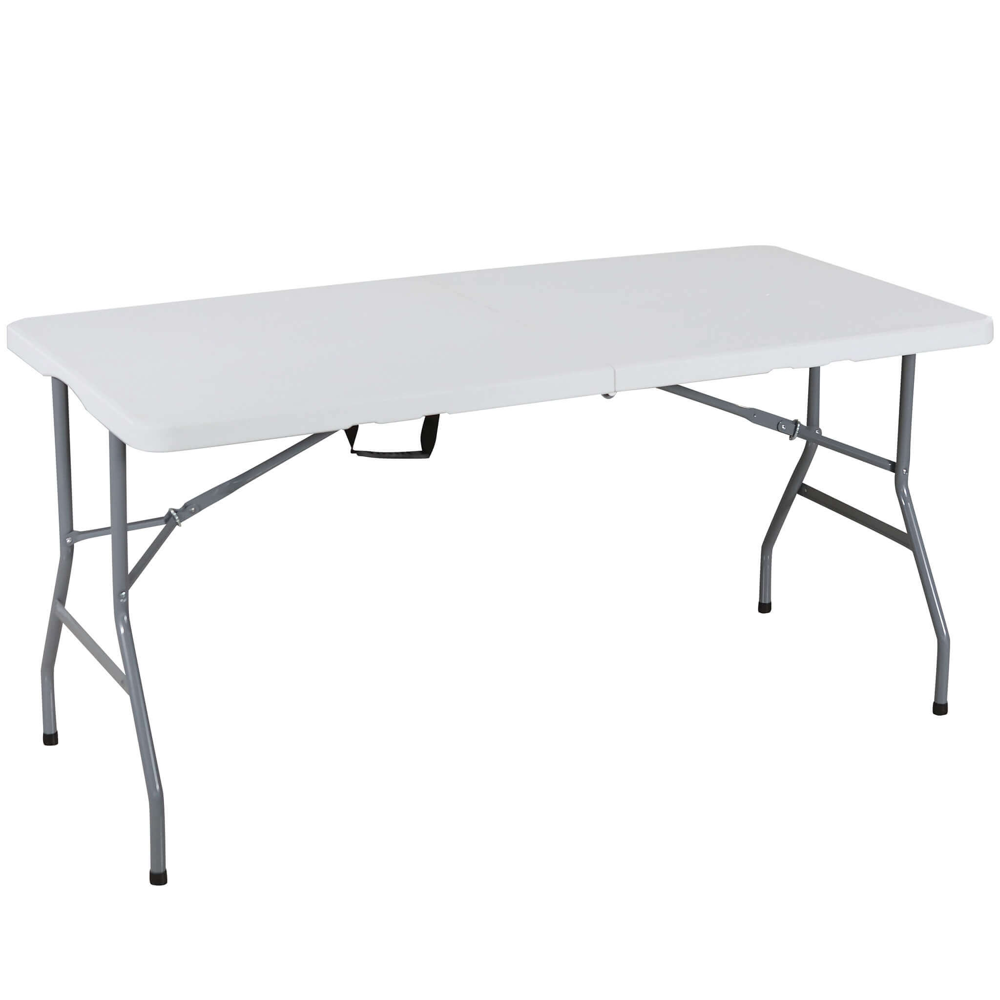 Tavolo pieghevole da catering, giardino bianco perfetto come tavolo da  campeggio, da buffet, da cucina tavolino esterni richiudibile, cm 150x70x74  cm