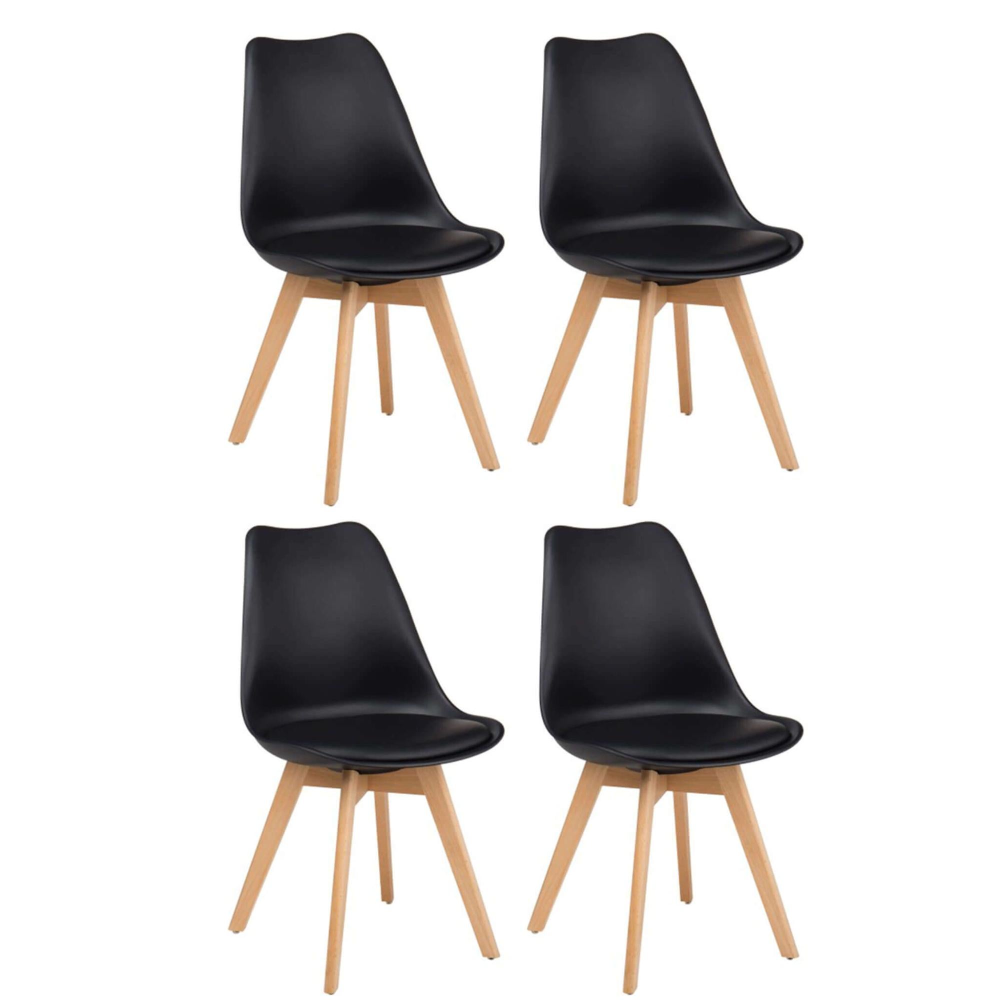 Set Di 4 Sedie Da Pranzo Moderne E Minimaliste Seduta Sintetica Rosa Gambe A Rete Schienale Aperto Emory 78632351 - 12