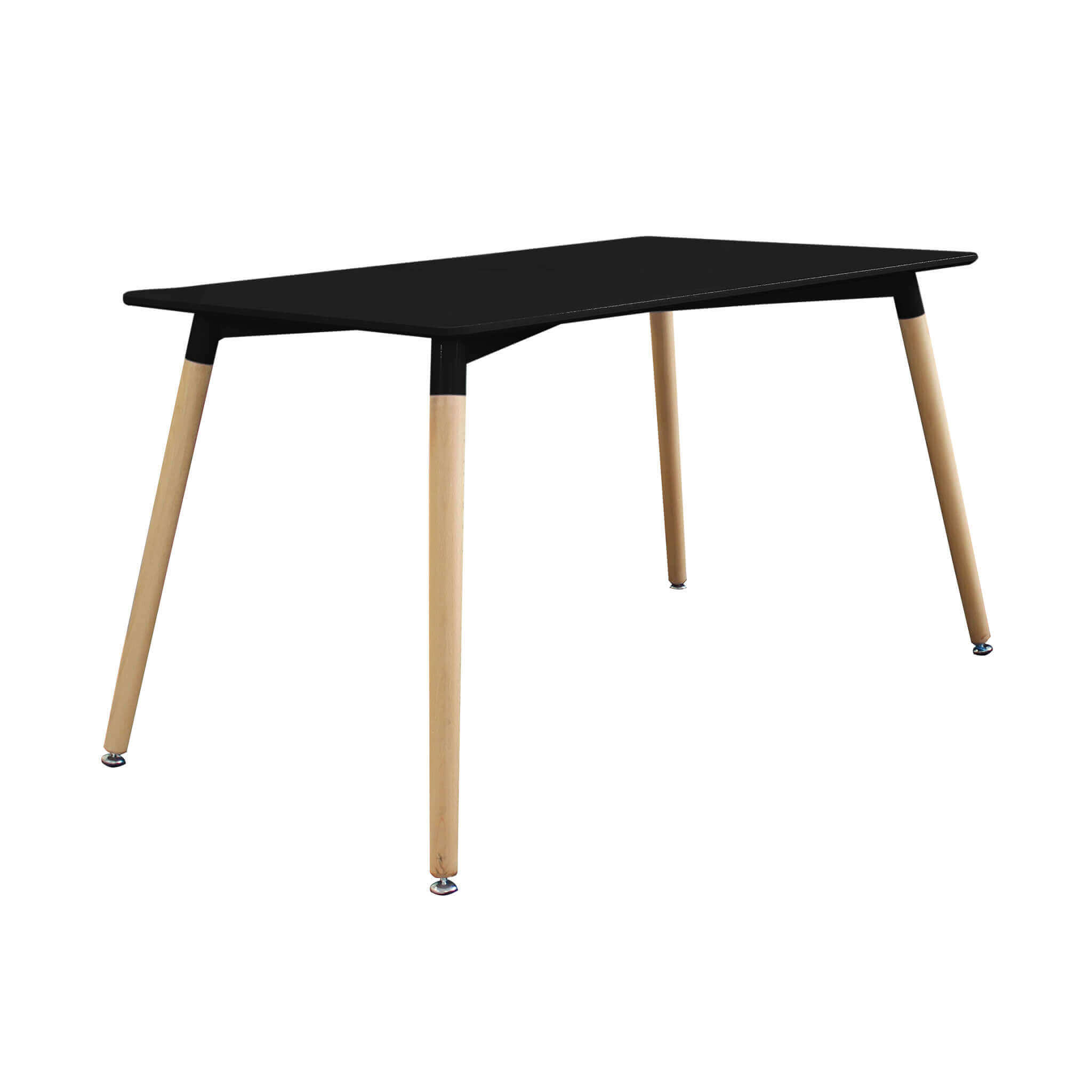 Tavolo da interno di design scandinavo in plastica e legno 140x80
