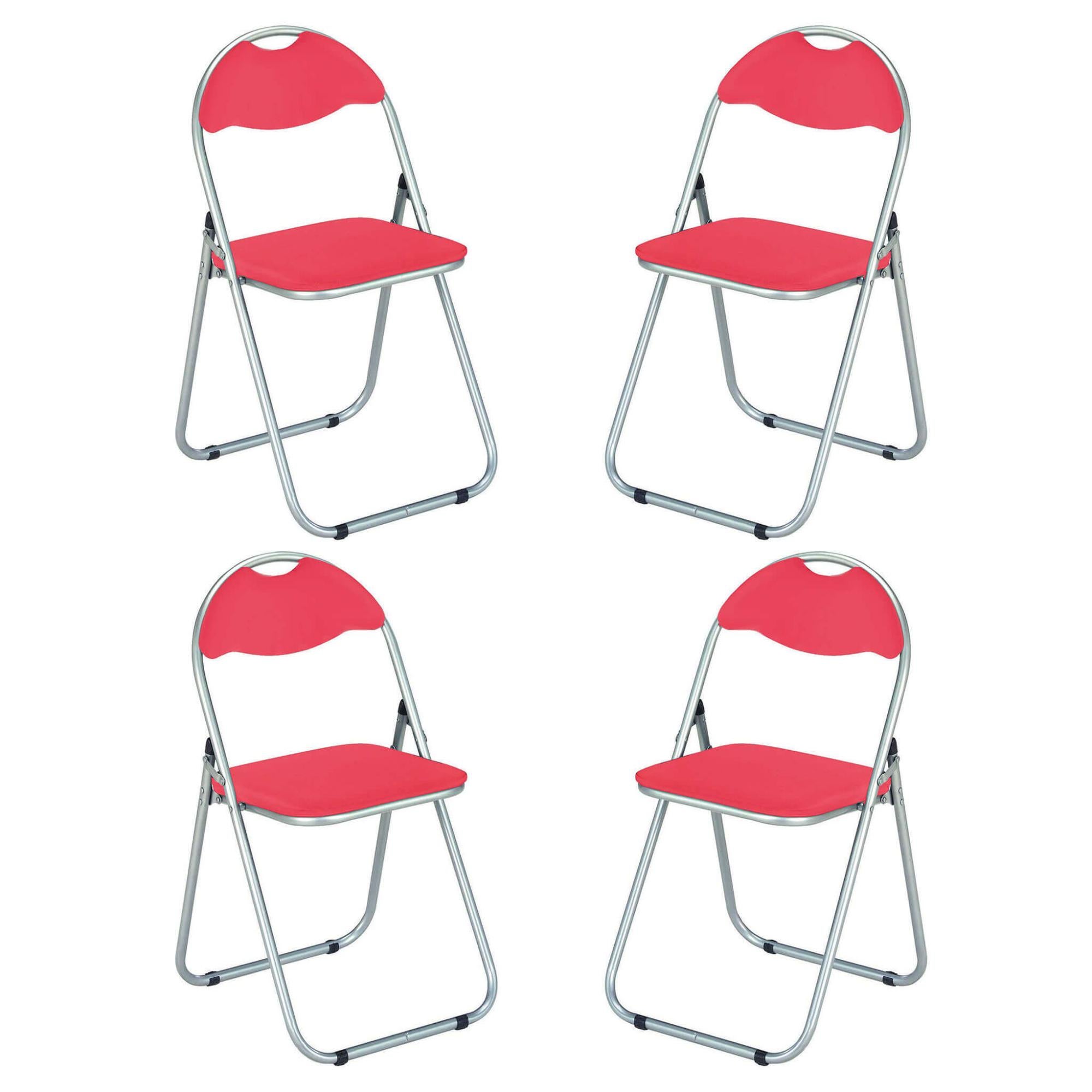 Set 4 Sedie Da Ufficio Imbottite In Similpelle Grigio Con Gambe A Slitta In Metallo Cromo Seira - Foto 3