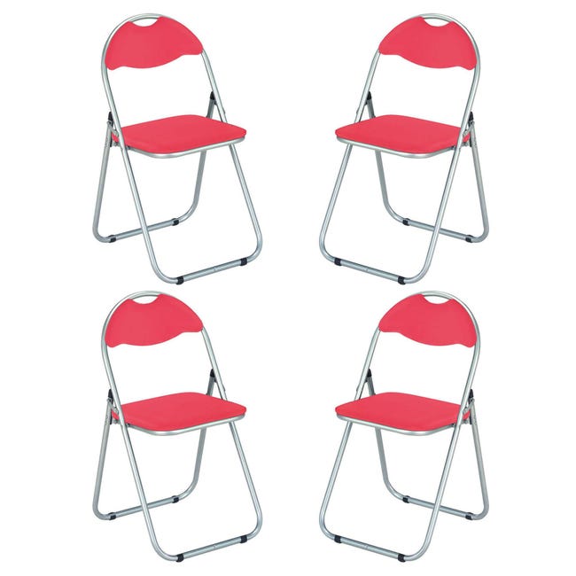 Set 4 Sedie Da Ufficio Imbottite In Similpelle Grigio Con Gambe A Slitta In Metallo Cromo Seira - Foto 3