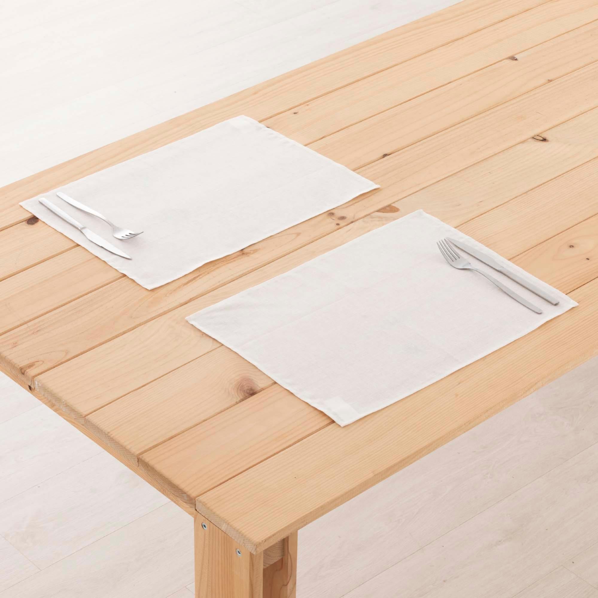 Pack Da 2 Unità Di Tovaglietta In Lino Idrorepellente E Antimacchia 100 Natural 45x35 Cm 87096826