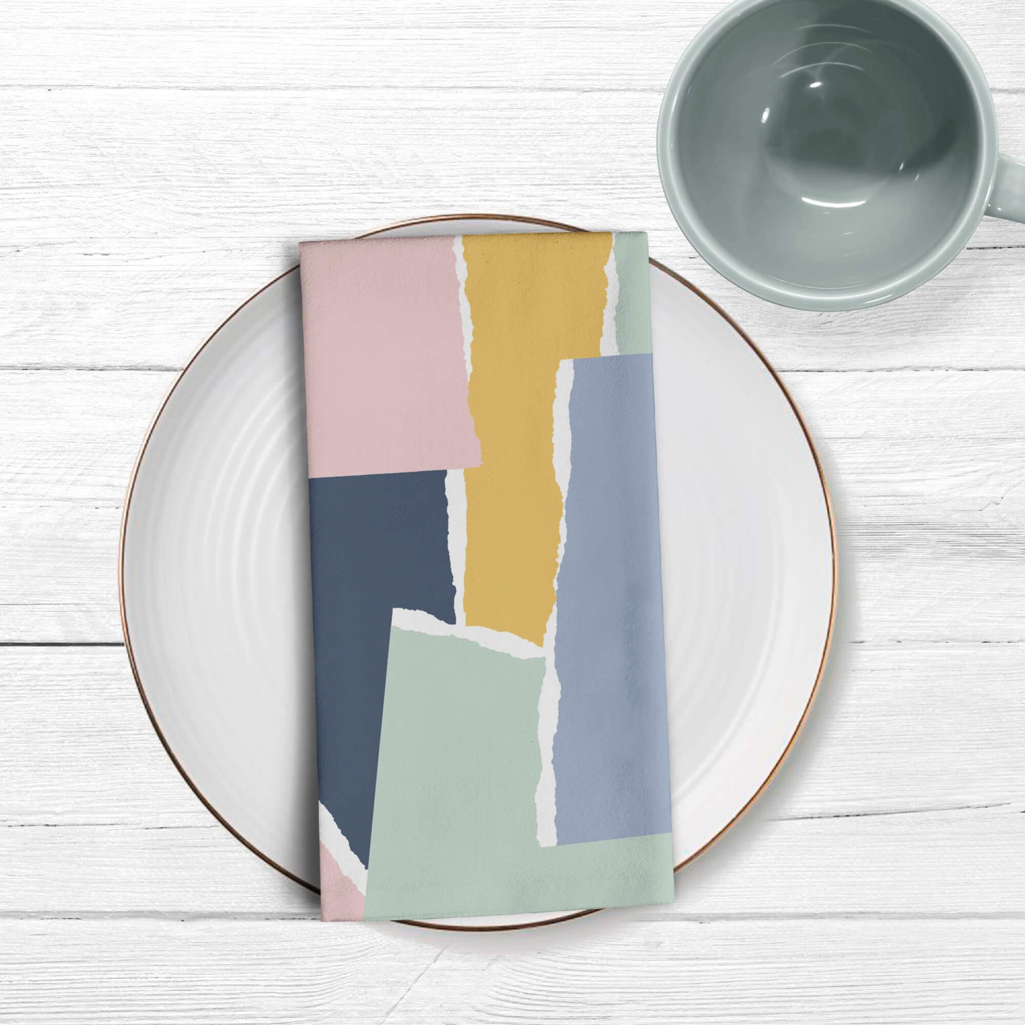 Set di 6 tovaglioli di stoffa, 50 x 50 cm, riutilizzabili, in morbido