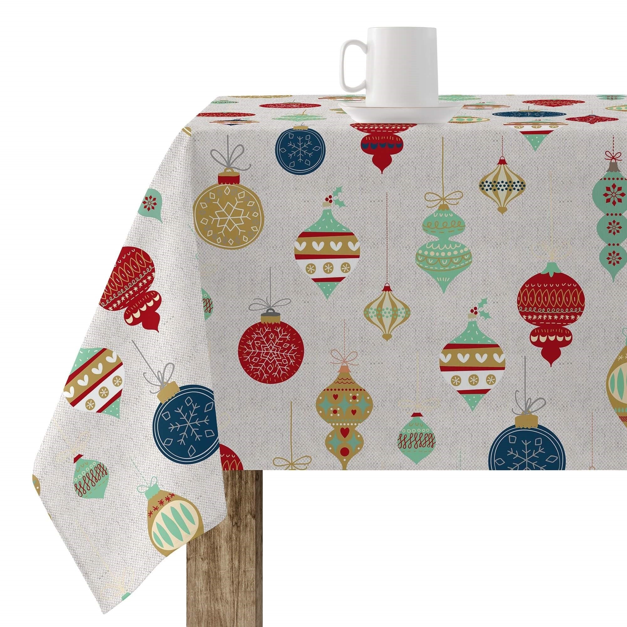 Mantel resinado antimanchas merry christmas 13 140x140 cm