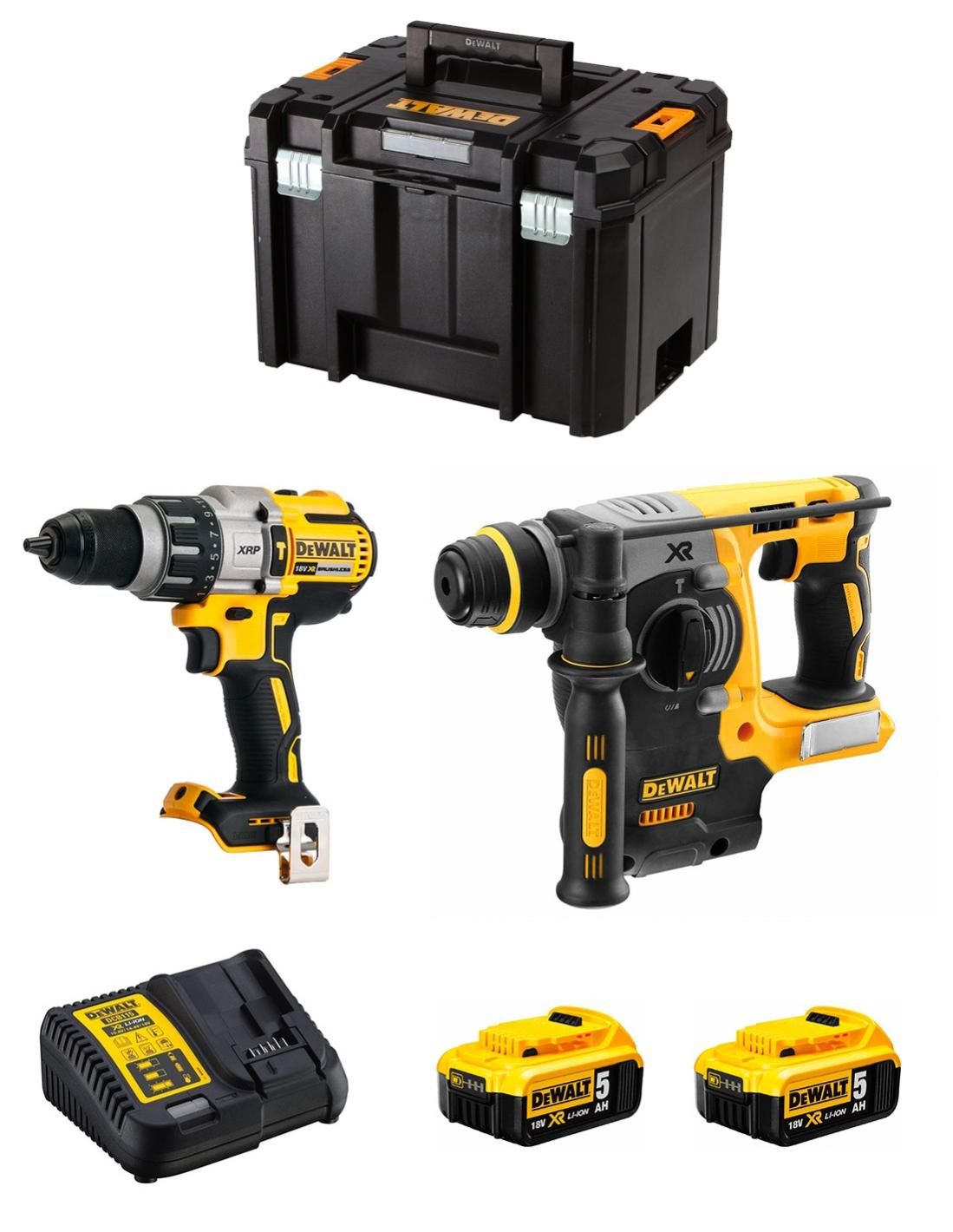 DeWALT Kit DWK223 DCD996 DCH273 2 x 5 0 Ah DCB115 TSTAK VI