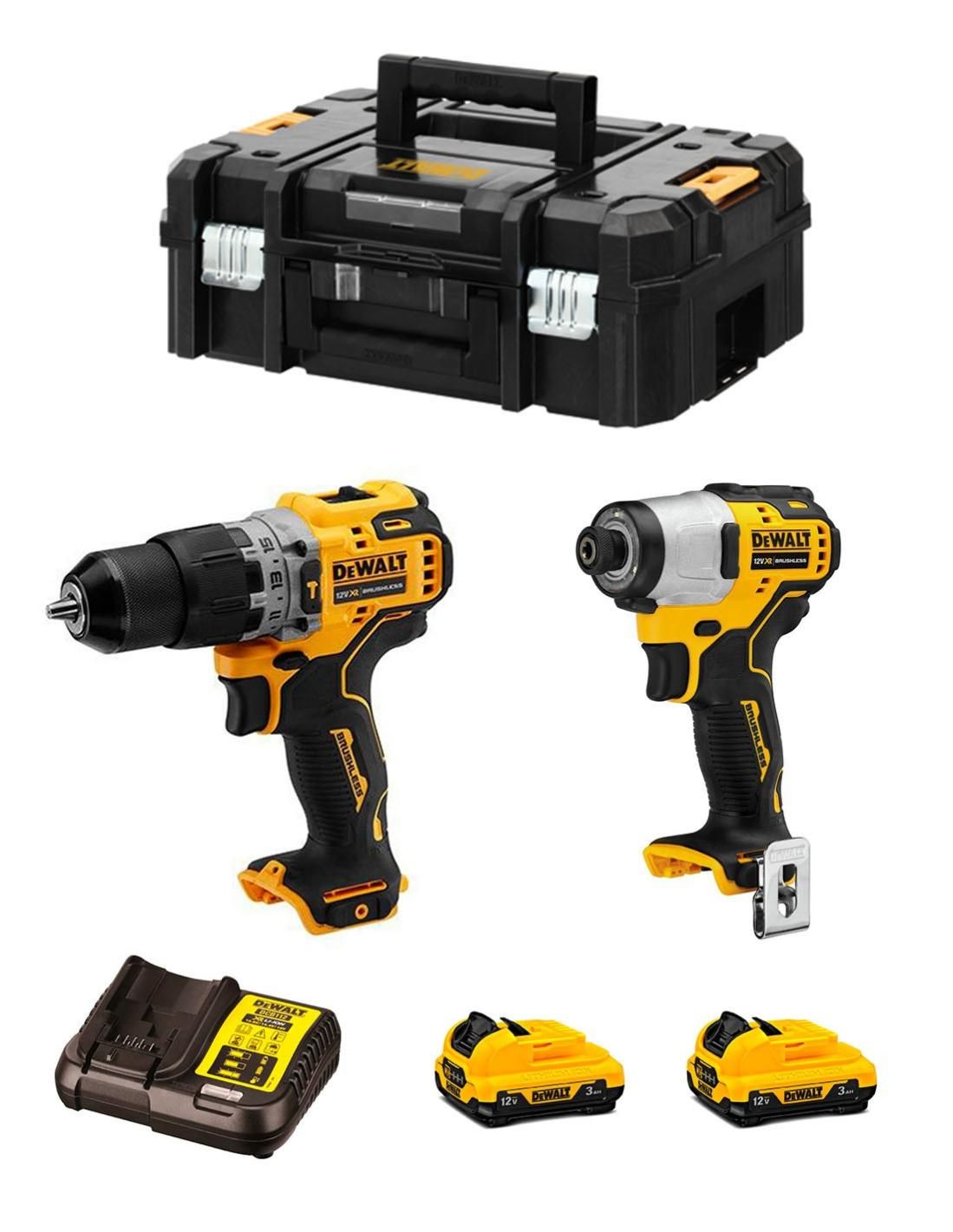 DeWALT Kit DCK2111L2T DCD706 DCF801 2 x 3 0 Ah DCB112 TSTAK II