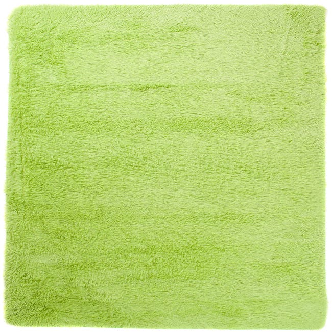 TAPISO Silk Alfombra de Salón Sala Antideslizante Moderna Verde Oscuro  Shaggy Pelo Largo Suave Mullida 160 x 230 cm