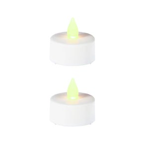 Lot de 4 bougies chauffe-plat LED, bougies chauffe-plat LED avec lumière LED  jaune scintillante, piles comprises