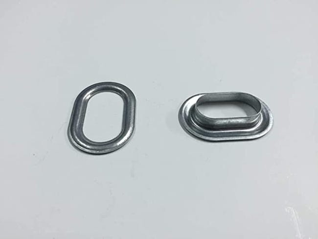 Occhielli Ovali Antiruggine 42x22 Mm Con Contropiastra - Foto 2